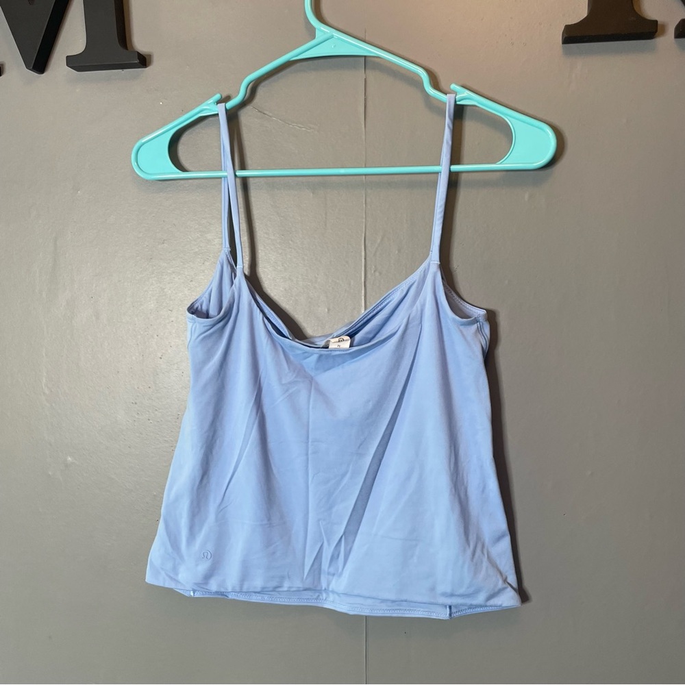 Lululemon Wundermost Ultra-Soft Nulu Spaghetti-Strap Cami Tank Sinatra blue Med - Picture 9 of 12